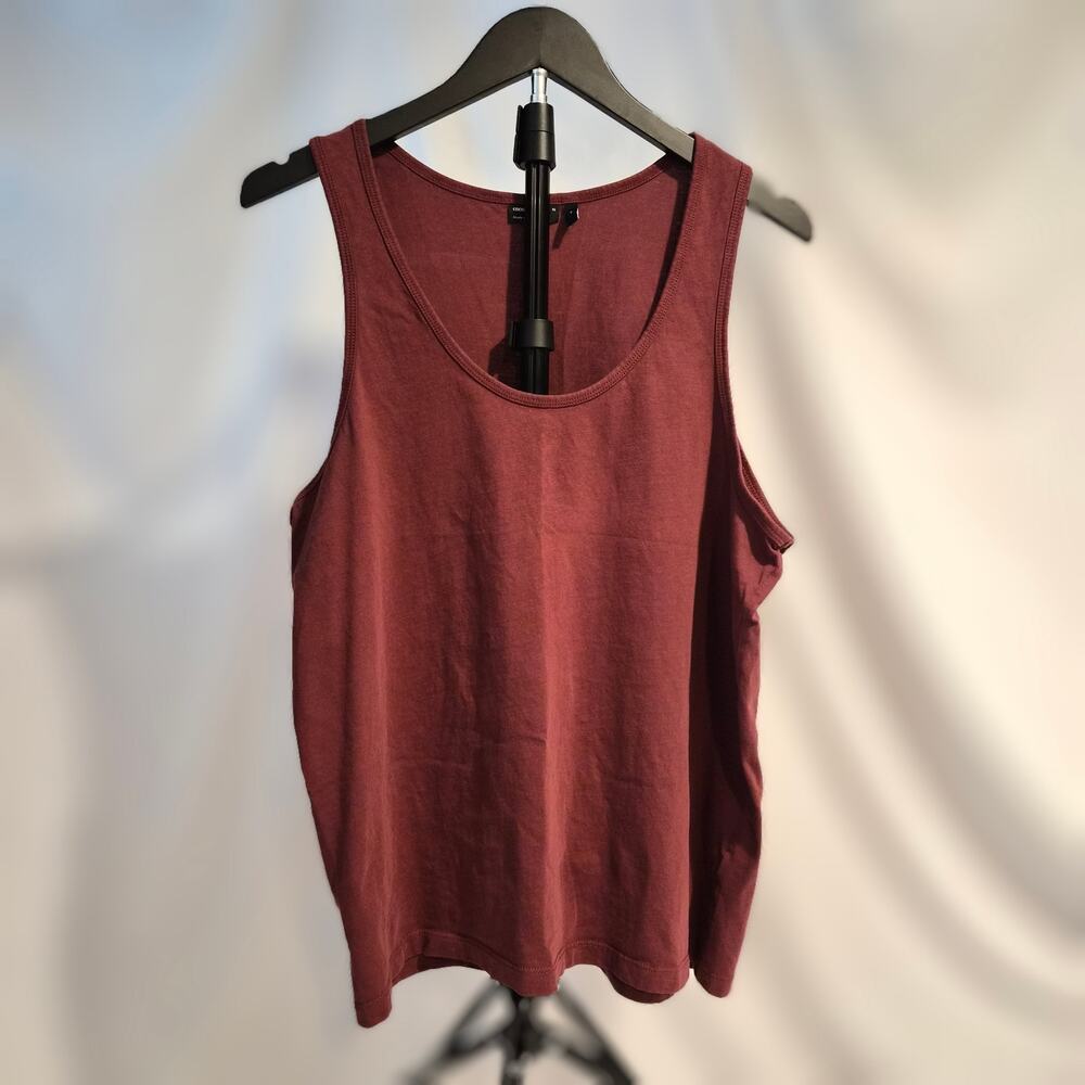 ASOS DESIGN Men's 100% Cotton Tank Top Burgundy Maroon Size Medium